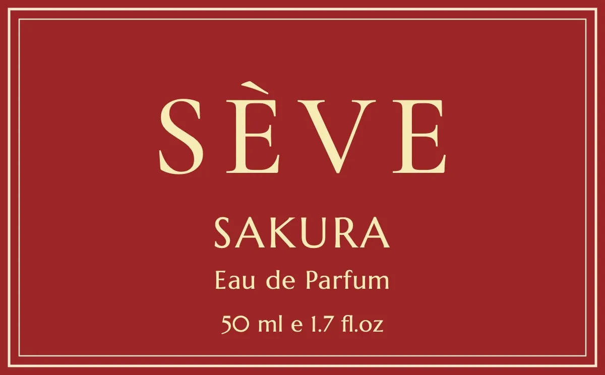 Sakura parfüm etiketi