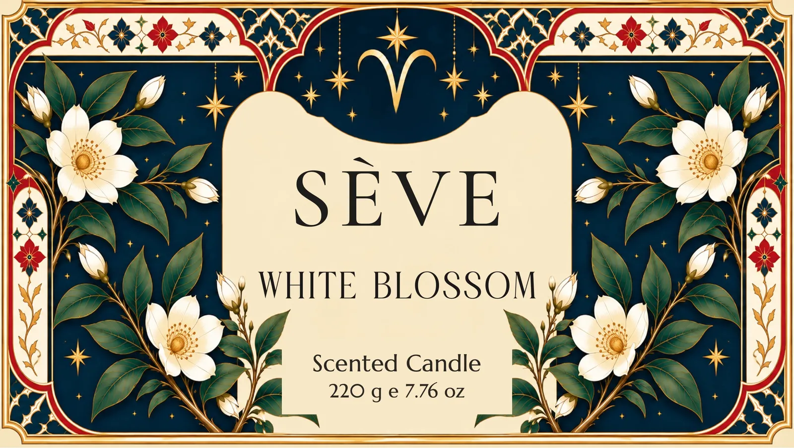 White Blossom mum etiketi